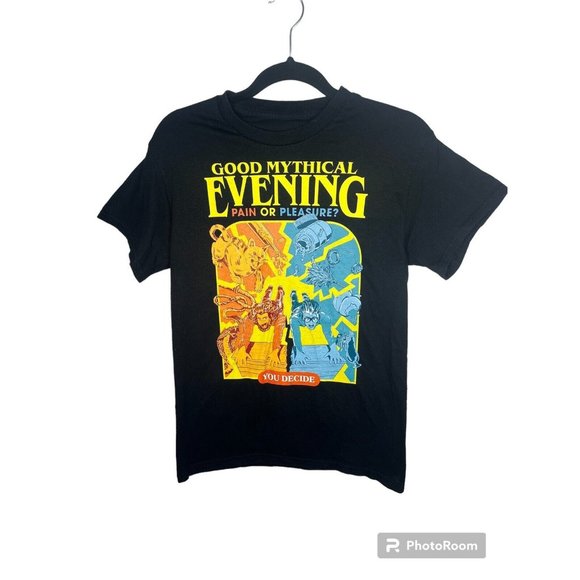 Good Mythical Evening  T-Shirt Men's Size S M Pain or pleasure? Graphic tee - Picture 1 of 3